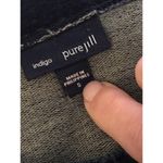 Pure Jill Indigo Dress Size S Denim Cotton Stretch Long Sleeve knee Length LB Blue Photo 3