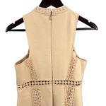 Free People  Dress Beige Lace Detail Stretch Fabric Zip Back Small Photo 4