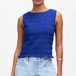 Madewell  Smocked Boatneck Tank Photo 0