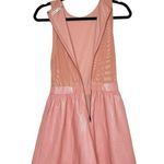 Alice + Olivia NEW  Chara Faux Leather Mini Dress Women's Rose Pastel Pink Size 2 Photo 3