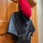 Divided  BY H&M FAUX BLACK LEATHER SHIRT DRESS WITH BELT SIZE M NWOT Photo 5