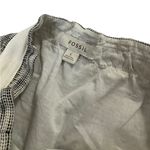 Fossil  Darcy Size Small Mini Skirt Cotton Linen Black White Photo 2