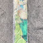 Summer Retro Hair Tied Oil Painting Long Silk‎ Scarf Band Braided Chiffon new Green Photo 4