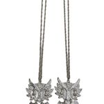 Vintage Pair of Articulated Owl Enamel Necklaces Photo 4