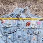 Denim Jacket for Football Mom with Football Photo 12