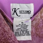 Vintage K Studio Floral Maxi Dress Size 16 Pink Tea Party Cottage Fairy Y2K Prom Photo 7