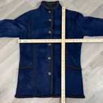 Vtg L.L.Bean Faux Suede Sherpa Lined Chore Coat Navy‎ Blue Small Western Ranch Photo 11