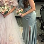 Birdy Grey  size small sage satin dress Photo 7