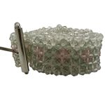 Vintage Y2K One Size Clear Beaded Belt With Pink & Green Accents Photo 1