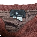 Peruvian Connection Elegant Brown burgundy merino wool Skirt vintage Photo 3