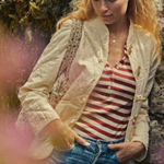 DOEN Parker Cotton Nutmilk Cream Wood Toggle Button Quilted Jacket Size XXS Photo 1