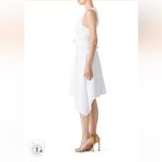 Proenza Schouler  Textured Off-White Dress 10 Cotton Silk Peplum Handkerchief Hem Photo 3