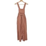 Ulla Johnson  Iggy Jumpsuit Women’s Size 0 Pink Bow Back Linen Blend Wide Leg Photo 2