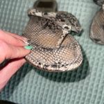 Tory Burch 
MILLER SLIDE SANDALS 
SIZE 8.5
NATURAL SUEDED ROCCIA PRINT Photo 3