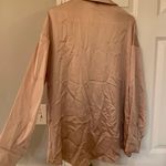 SheIn Satin Nude Button Down Photo 4