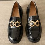 Circus by Sam Edelman Circus NY by Sam Edelman Ella Loafer in Patent Black with Gold Size 7 Photo 2