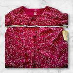 st. john's bay St. John’s Bay Blouse size S Red Neutral Scarf Floral Garden Paisley Photo 7