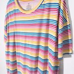 secret treasures Women XL Nightgown Sleep Shirt Sleepwear Colorful Stripes Photo 2