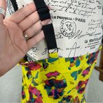 Rachel Rachel Roy Chartreuse Yellow Floral Drop Waist Ruffle Mini Dress Size 8 Photo 2