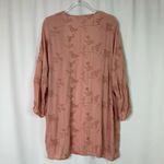 JunaRose | Dusty Pink Crepe Embroidered Open Front Cardigan 1/2 Sleeve Womens 14 Photo 5
