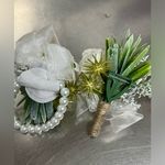 Artificial IvoryWrist Corsage and Boutonniere Set Photo 1
