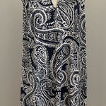 EnFocus Paisley Sleeveless Dress Size 16W Red Black Pleated Artsy Eclectic Blue Photo 0