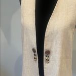 Beige Sleeveless Vest with Beaded Trim size 4 open style Brown Photo 2