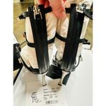 Versace Black-Palladium Silver Point Toe Ankle Strap Zipped Back Heels Size 36 Photo 9