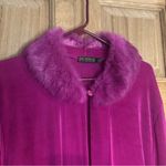 Picadilly Fashion women’s Magenta Faux Fur Collar‎ cardigan size 1X Pink Photo 2
