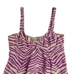 Rebecca Taylor ✨ Purple Zebra Print Babydoll Tank Sz 6 Top Silk✨ Photo 4