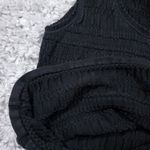 Banana Republic Factory Y2k Crinkle Stretch Cropped Black Textured Tank Top M Photo 3