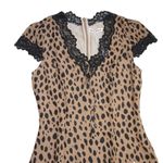 Reformation NWT Tiffie Midi in Bobcat Animal Print Lace Trim Dress 6 Photo 2