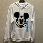 Disney  Mickey Mouse Women's Hoodie White Size Large Photo 0