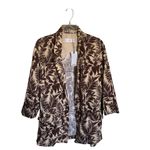 Mango MNG  XS Linen Blend Tropical Oversized Blazer Jacket Business Office NWT‎ Photo 6