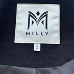 Milly  Black Blazer Jacket with Gold Zipper Accents Size 6 Photo 5