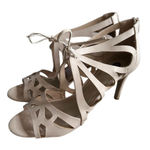 Dress Barn Women’s Elegant Cream Strappy 3.5” Heel Sandals. Size 9 Photo 0