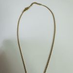 Christian Dior Dior CD Logo Faux Pearl Pendant Necklace Gold Tone Photo 3