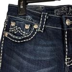 Miss Me SZ 29 Irene Boot Jeans Button-Flap Zip-Fly Low-Rise Stretch Dark Wash Photo 2