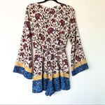 Peppermint USA Floral Boho V-neck Romper Medium Photo 1