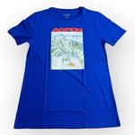 J.Crew Aspen Graphic T-Shirt Women's XS Blue Short Sleeve Crew Neck NWT Photo 1