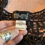Step In Style Y2K black crocheted coverup mini dress One Size cotton whimsigoth Photo 5