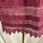 Ariat  Burgundy Long Sleeve Top with‎ Lace Trim Womens Size M Photo 1