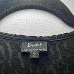 Bardot Revolve Black Velvet Animal Print Long Sleeve Bodysuit Women's 8 Medium Photo 1