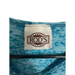 Rods Western Wear Blue Marble Wash Thin Fitted Long Sleeve Shirt Photo 1