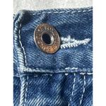 Vintage Jean Skirt 9 10 Patchwork Hearts Pencil Knee Length Distressed Juke Box Blue Photo 4