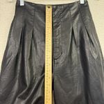 Free People Pants Womens 0 Black Faux Leather High Rise Pleated Tapered Barrel Photo 9