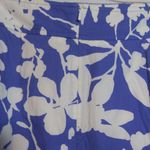 Brooks Brothers ”346” Lined Cotton Blue & White Knee Length Floral Skirt Size 16 Photo 3