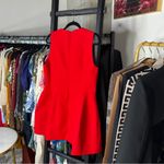 ZARA Red Structured Sleeveless Mini Dress Photo 9