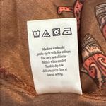 Luxurious Brown Cowboy Cowgirl Satin Pajama Short Shirt Set Women Size Medium Red Photo 8