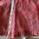 Cottage Clothing Inc 2 Piece 100% Linen Set Size M Boho Blazer Skirt‎ Floral Art Red Size M Photo 5